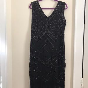 Black Flapper Dress Size XL